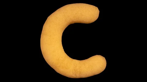 Cookie letter C, baking time lapse, include two versions writing and appear Stock Footage 124260177
