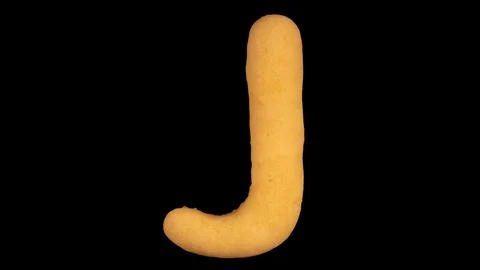 Cookie letter J, baking time lapse, include two versions writing and appear Stock Footage 124592833
