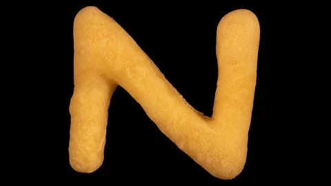 Cookie letter N, baking time lapse, include two versions writing and appear Stock Footage 124964935