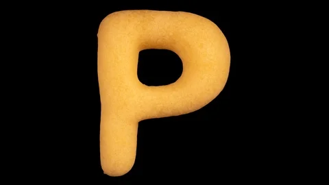 Cookie letter P, baking time lapse, include two versions writing and appear Stock Footage 124966951