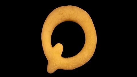 Cookie letter Q, baking time lapse, include two versions writing and appear Stock Footage 124965521