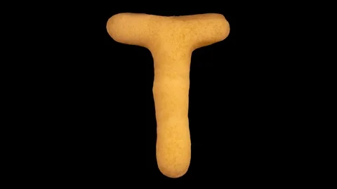 Cookie letter T, baking time lapse, include two versions writing and appear Stock Footage 124965835