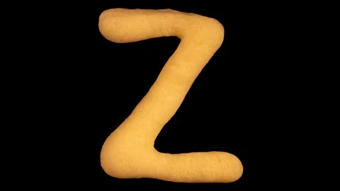 Cookie letter Z, baking time lapse, include two versions writing and appear Stock Footage 124966563