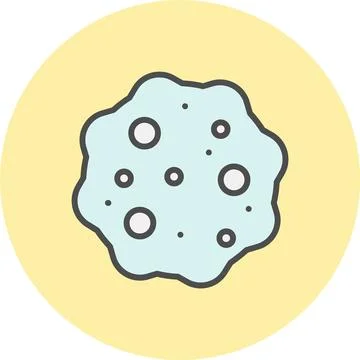 Cookie Line Filled Circle Icon Stock Illustration