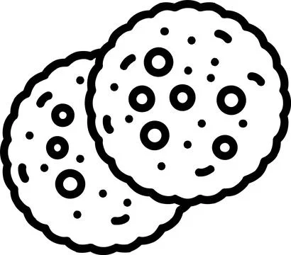 Cookie Line Icon Design Stock Illustration
