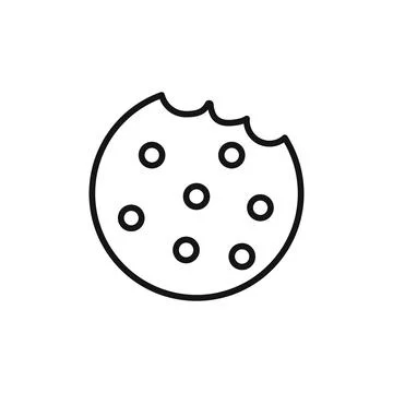 Cookie logo sign vector outline Stock Illustration