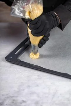 Cookie Making Process 库存照片