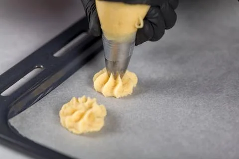 Cookie Making Process 스톡 사진