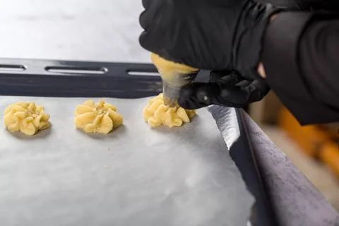 Cookie Making Process Foto stock