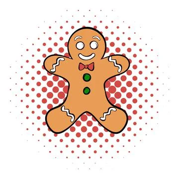 Cookie man comics icon Stock-Illustration