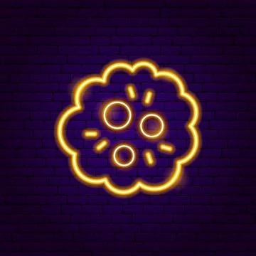 Cookie Neon Sign Stock Illustration