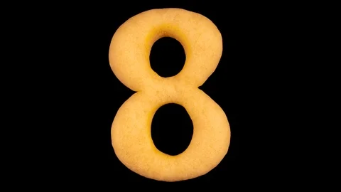 Cookie number eight, 8, baking time lapse, top view Stock Footage 126699563