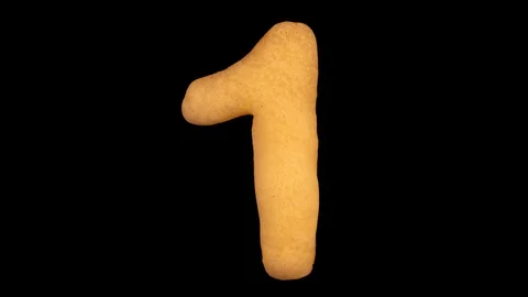 Cookie number one, 1, baking time lapse, top view Stock Footage 126699895