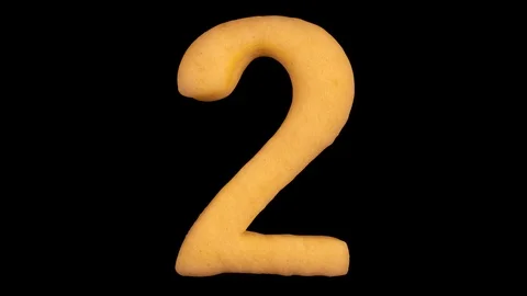 Cookie number two, 2, baking time lapse, top view Stock Footage 126700030