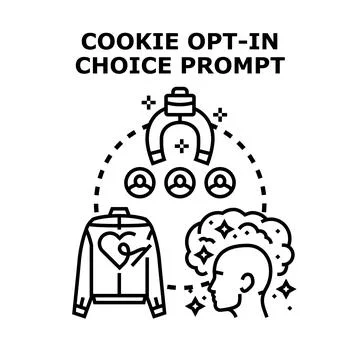 Cookie opt in choice prompt for data privacy Stock Illustration