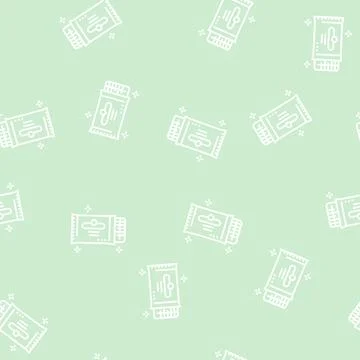 Cookie package line seamless pattern Stock Illustration