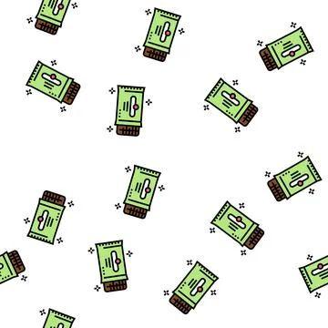 Cookie package vector seamless pattern 스톡 일러스트