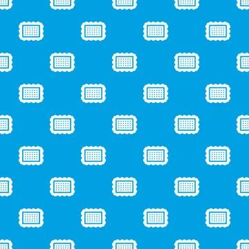 Cookie pattern seamless blue Stock Illustration
