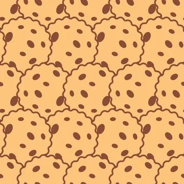 Cookie pattern seamless. Cookies background. Baby fabric texture 스톡 일러스트