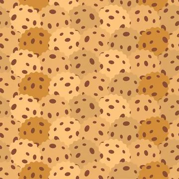 Cookie pattern seamless. Cookies background. Baby fabric texture Stockillustratie
