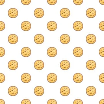 Cookie pattern seamless repeating background for sweet treats Stock Illustration