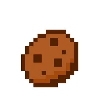 Cookie pixel image for game assets. Illustrazione stock