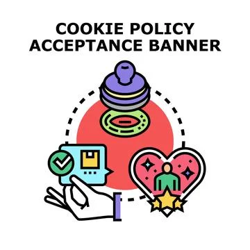 Cookie policy acceptance banner concept vector Stock Illustration