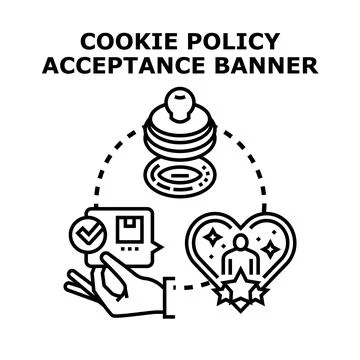 Cookie policy acceptance banner concept vector Stock Illustration