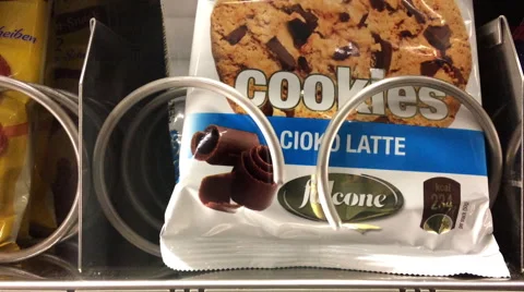 Cookie purchased from vending machine in Germany Stock Footage 57698940