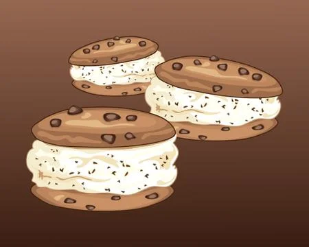 Cookie sandwich Illustrazione stock