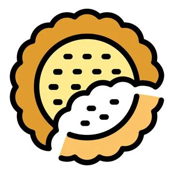 Cookie shape icon vector flat 스톡 일러스트