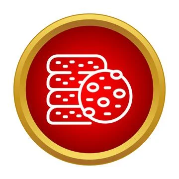 Cookie stack icon representing sweet treats and baking 스톡 일러스트