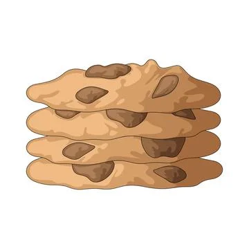 Cookie stack illustration Stock Illustration