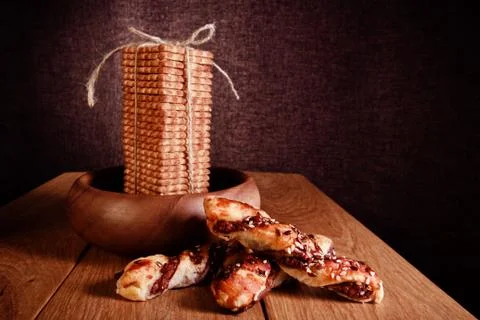 Cookie stack Stock Photos