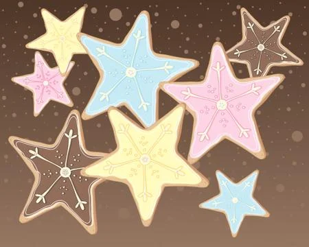 Cookie stars Stock Illustration