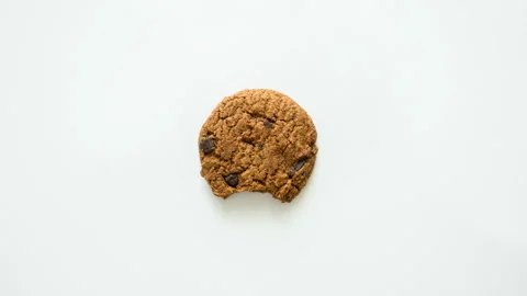 Cookie Stop Motion on a white background Stock Footage 236743445
