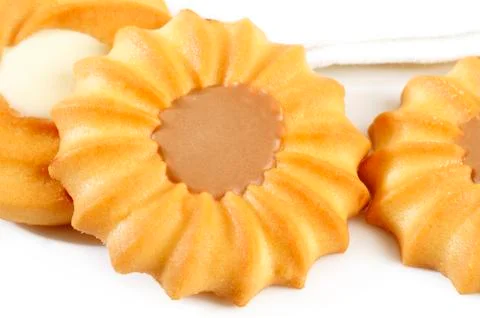 Cookie sweets on white background Stock Photos