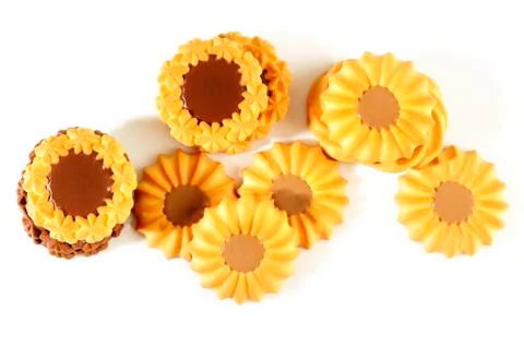 Cookie sweets on white background Stock Photos