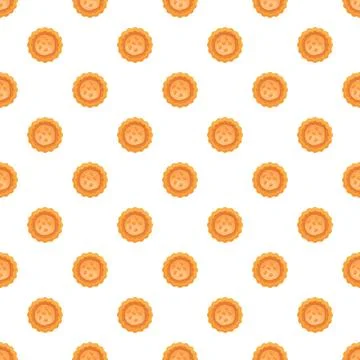 Cookie tart seamless pattern featuring sweet pastry dessert Stock Illustration