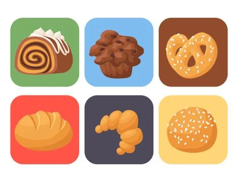 Cookie vector cakes tasty snack delicious chocolate homemade cookie pastry Stock Illustration