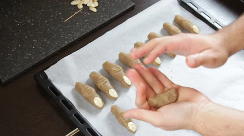 Cookie witch fingers Stock Footage 68576423