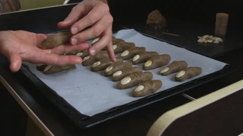 Cookie witch fingers Stock Footage 68628677