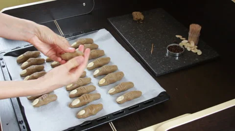 Cookie witch fingers Stock Footage 68659802