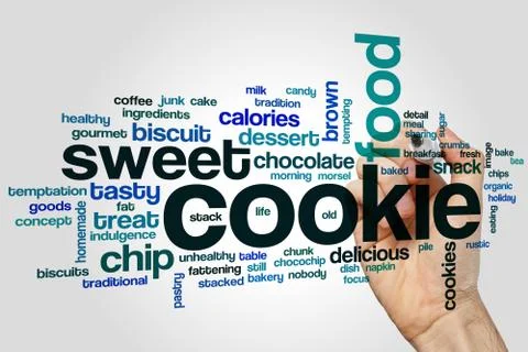 Cookie word cloud Illustrazione stock