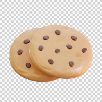 Cookies 3D Illustrations, 3D rendering Illustrazione stock