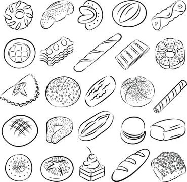 Cookies and breads 스톡 일러스트