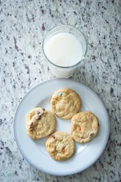 Cookies and Milk Stock Photos
