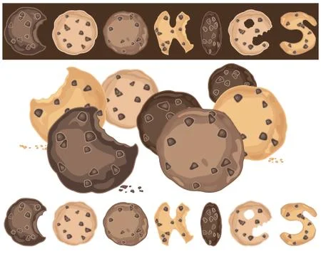 Cookies background Stock Illustration