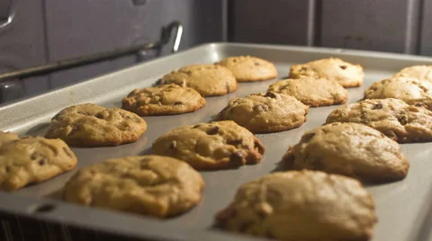 Cookies Baking in 4k Stock Footage