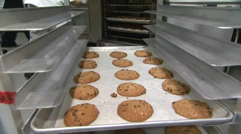 Cookies On Baking Rack Stock Footage 22041932